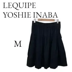 LEQUIPE YOSHIE INABA 黒 ミニフレアスカート カジュアル Ｍ