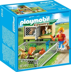 即決！新品 PLAYMOBIL プレイモービル 6140 ウサギ小屋と男の子