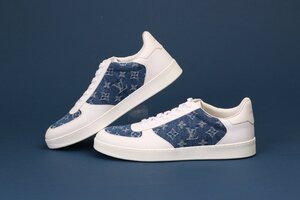 ルイヴィトン メンズ リボリライン レザースニーカー WH/DENIM サイズ11 約29.5cm LOUIS VUITTON 中古品 ABランク/7757