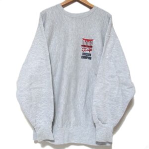 ほぼ美品 90S Champion チャンピオン 1990年代前期モデル ヴィンテージ 刺繍タグ リバースウィーブ スウェット トレーナー Lサイズ グレー