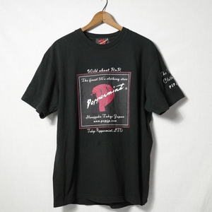 東京ペパーミント ロゴ Tシャツ L 黒 / TOKYO PEPPERMINT クリームソーダ ロカビリー