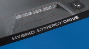 US TOYOTA 純正 Hybrid Synergy Drive ウインドウグラフィック ステッカー USDM プリウス カムリ ハイランダー ハイブリッド 即納 