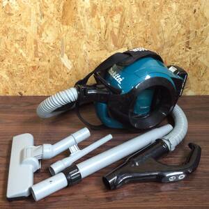 【TH-3460】中古品 値下げしました makita マキタ 充電式クリーナ CL500D 純正バッテリ BL1860B 充電回数40回 つき コードレス 掃除機