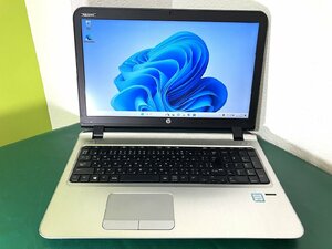 【埼玉発送】【動作確認済】HP / HP ProBook 450 G3 / Intel(R) Core(TM) i5-6200U CPU@2.30GHz 2.40GHz / 8GB / HDD500GB / Windows11Pro