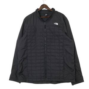 THE NORTH FACE ノースフェイス PRIMALOFT 中綿 ジャケット アウトドア ワンポイントロゴ ブラック (メンズ XL) 中古 古着 A2505