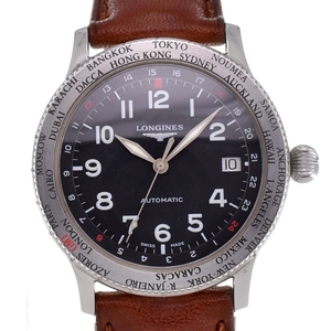 値下 ロンジン LONGINES L2.611.4 ワールドタイマー デイト 自動巻き メンズ 良品 D#133143