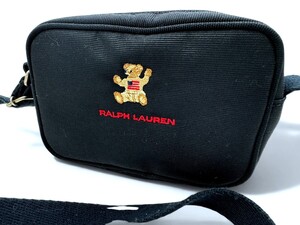 ラルフローレン POLO RALPH LAUREN ポロベア 刺繍 ミニショルダーバッグ ダークネイビー ロゴ刺繍 kid キッズ