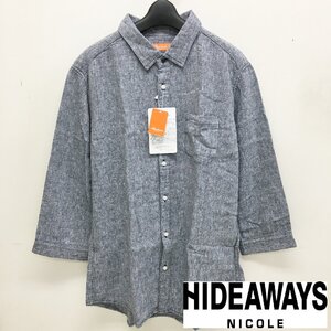 HIDEAWAYS/七分丈シャツ/メンズ/グレー系/ハイダウェイニコル/カジュアル/ビジネスにも/トップス/服