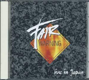 FAIR WARNING / Live In Japan WMC5-677 国内盤 CD フェア・ウォーニング 4枚同梱発送可能 