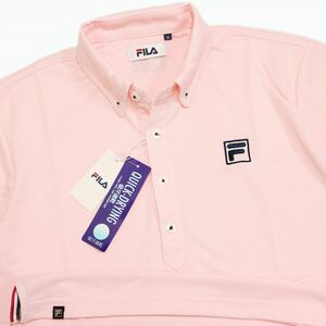 ●送料390円可能商品 フィラ ゴルフ FILA GOLF 新品 メンズ 速乾 半袖 ボタンダウン ポロシャツ [749649GLPK1N-LL]一 三 参★QWER