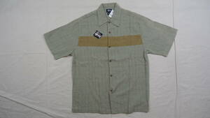 Stussy 旧モデル 半袖シャツ 11051 THACH SHIRT カーキ M 半額 50%off ステューシー NY LA レターパックライト おてがる配送ゆうパック 匿