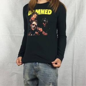 新品 ダムド DAMNED ロンドン パンク バンド ジャケット 写真 黒 ロンT 長袖 Tシャツ XS S M L XL オーバー サイズ XXL~4XL パーカー 対応