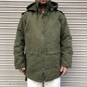 カナダ軍 実物 Canadian Army Coat Ecw ヴィンテージ コンバット フード付き パーカー ミリタリー M-65 モッズコート フルジップ L