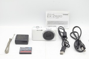 【適格請求書発行】美品 CASIO カシオ EXILIM EX-ZR20 コンパクトデジタルカメラ ホワイト【アルプスカメラ】241127p