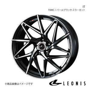 LEONIS/IT ステップワゴン RK1/RK2/RK5/RK6 アルミホイール1本【16×6.5J 5-114.3 INSET52 PBMC(パールブラック/ミラーカット)】 0040581