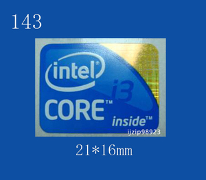 即決143【 intel Core i3 】エンブレムシール追加同梱発送OK■ 条件付き送料無料 未使用