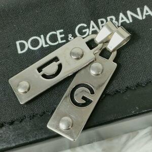 【良品】 DOLCE&GABBANA ドルチェ&ガッバーナ ブランドロゴ ネックレス ペンダントトップ 付属品付き