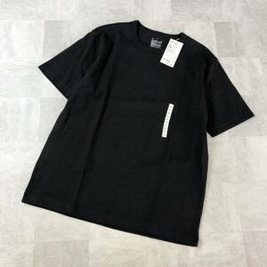 【新品・タグ付】無印良品　MUJI 無印　クルーネック半袖Tシャツ　半袖シャツ　カットソー コットンシャツ　ブラック　メンズL