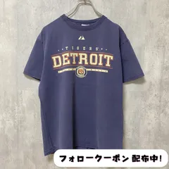 古着 used　DETROITTIGERS　デトロイトタイガース　半袖プリントTシャツ　MLB　ベースボールTシャツ　バックプリント