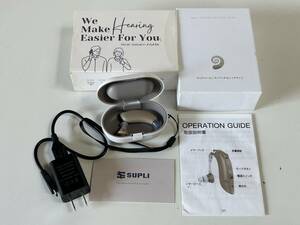 ⑤n◆SUPLI◆補聴器 集音器 音量調整 USB充電 耳掛け対応 小型 ケース付き