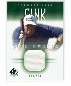 【Stewart Cink】2001 UD SP Authentic ゴルフ Tour Swatch ジャージーカード #SC-TS