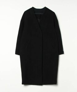 「mysty woman」 ノーカラーコート MEDIUM ブラック レディース