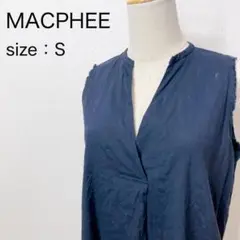 MACPHEE マカフィー ノースリーブブラウス クロスオーバー アシンメトリー