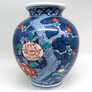 伊万里焼・鍋島焼・深山・花瓶・花器・フラワーべース・No.240120-08・梱包サイズ100