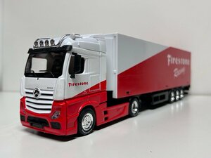 burago 1/43 Mercedes Benz Actros トレーラー　Firestone Racing　ブラーゴ　メルセデス　ベンツ　アクトロス　日本未発売