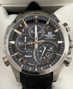 ＃19049　◆◇CASIO EDIFICE Bluetooth TOUGH SOLAR BBQW005 2388B-W005 Water Resistant 10BAR EQB-500 長期保管品 箱付き 稼働未確認◇◆