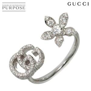 グッチ GUCCI GG フローラ #15 リング ダイヤ K18 WG ホワイトゴールド 750 指輪 Diamond Ring 90259246