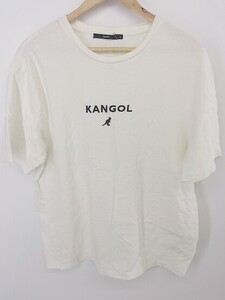 ◇ CIAOPANIC チャオパニック × KANGOL カンゴール ロゴ 刺繍 半袖 Tシャツ カットソー サイズM オフホワイト メンズ P