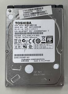 送料無料 東芝製 TOSHIBA MQ01ABD100 2.5インチ 1TB 1000GB 383時間