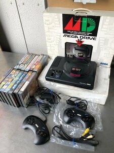 動作確認済 箱付 セガ/SEGA MEGA DRIVE/メガドライブ　16BIT　本体 ソフト　現状品