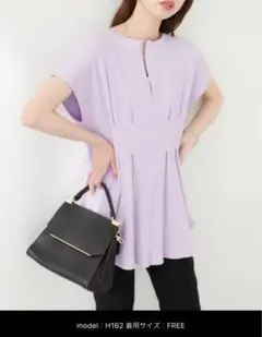 natural couture テレコリブZIPあきTOPS レディース