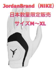 Jordan Golf Tour Golf Glove (Left Hand) White/Black ジョーダン ゴルフ ツアー ゴルフグローブ (左手用) ホワイト/ブラック サイズL