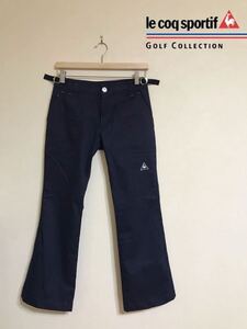 【美品】 le coq sportif GOLF ルコック ゴルフ レディース パンツ ボトムス サイズ7 デサント QGL8247B ネイビー