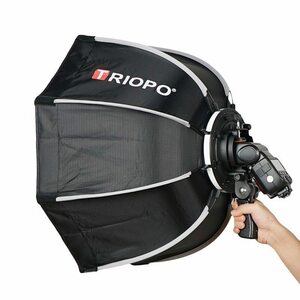 Godox TRIOPO 65cm 写真 撮影 スタジオ アクセサリー ソフトボックス 8角形傘 ハンドル付き スタジオ照明 商品撮影 uz-519
