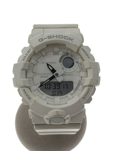 CASIO◆クォーツ腕時計・G-SHOCK/デジアナ/ラバー/ホワイト/SS/GBA-800-7JAF