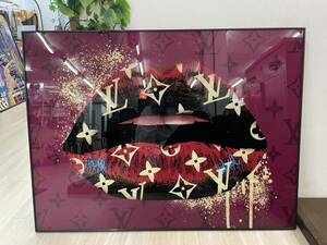 オマージュアート　アートパネル　ブランド　アート　絵画　絵　ポスター　壁掛け　Louis Vuitton　ヴィトン デザイン LIP リップ ブランド