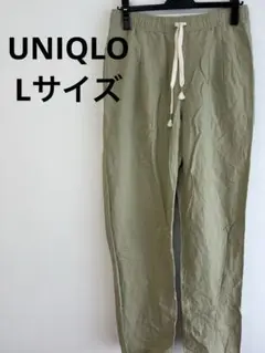 ✅UNIQLO ユニクロ　チノパン　ウエストゴム　グリーン　Lサイズ　緑