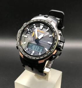 [A]時計★[WH-12941]★(サ60)CASIO(カシオ)★PRW-6100Y★PRO TREK アナデジ ソーラー★稼働品★