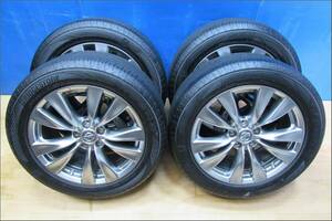 ★★5865★★ブリヂストン・245/50R18レグノ・GR-XⅡ日産18×8J・ET43・穴5・PCD114.3・ENKEI 純正アルミホイール4本★★