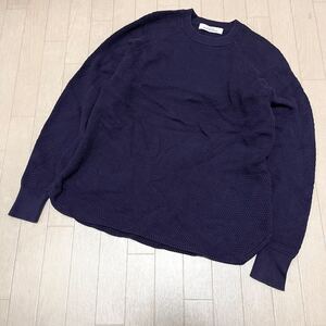 和477★ GREEN LABEL RELAXING UNITED ARROWS グリーンレーベルリラクシング ニット セーター M ネイビー メンズ ユナイテッドアローズ