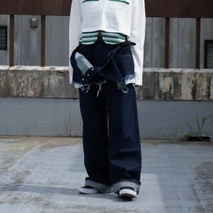 【未使用品】kotohayokozawa/コトハヨコザワ/Layered Denim Pants/レイヤードデニムパンツ/sizeM