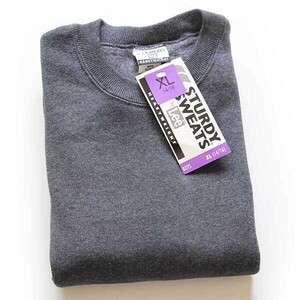 デッドストック★90s USA製 STURDY SWEATS by Leeリー 無地 スウェット チャコールグレー BOYS XL★オールド ビンテージ ボーイズ