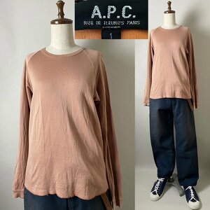 ★【国内正規品 フランス製 デザイン◎ 名作アーカイブ】 A.P.C.(APC) アーペーセー コットン100％ 2レイヤー調 ロンT Tシャツ 長袖 1