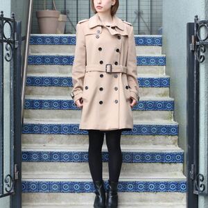 BURBERRY LONDON ENGLAND CARHMERE BREND WOOL TRENCH COATバーバリーロンドンイングランドカシミア混ウールトレンチコート