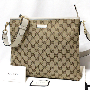 新品 未使用 GUCCI グッチ キャンバス 斜めがけ ショルダーバッグ GG柄 バッグ 388924 総裏地 メンズ レディース 訳あり