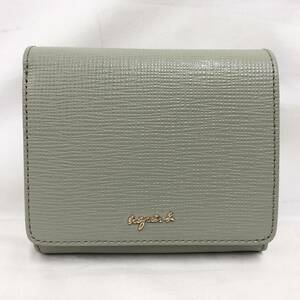 ○★訳有り 新品未使用　agnes b. (アニエスベー)　二つ折り財布　グレー★○